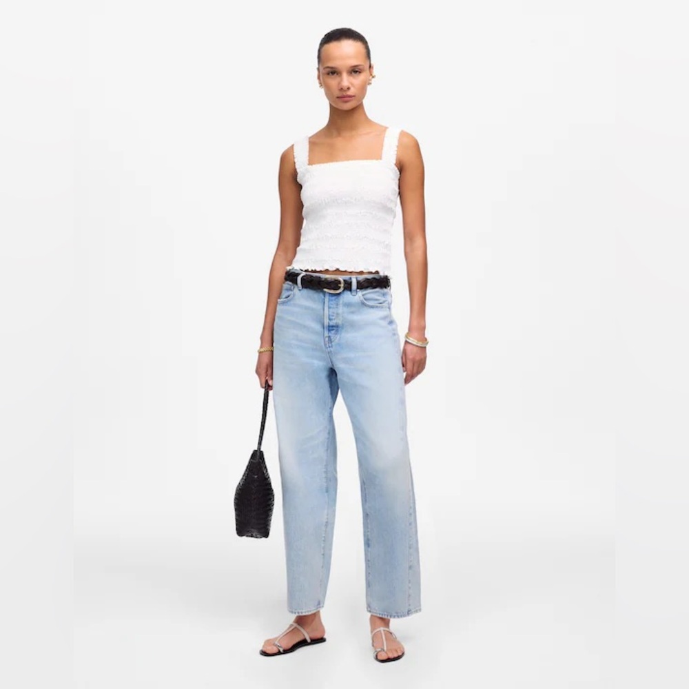 Madewell Pieced Barrel-Leg Jeans in Foster Wash Size 26 NWT